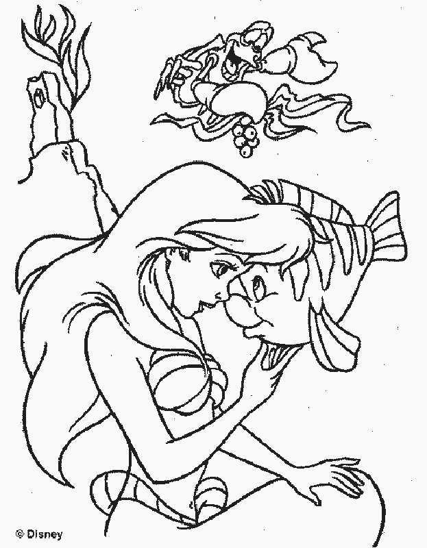 Ariel The Little Mermaid | Free Printable Coloring Pages 
