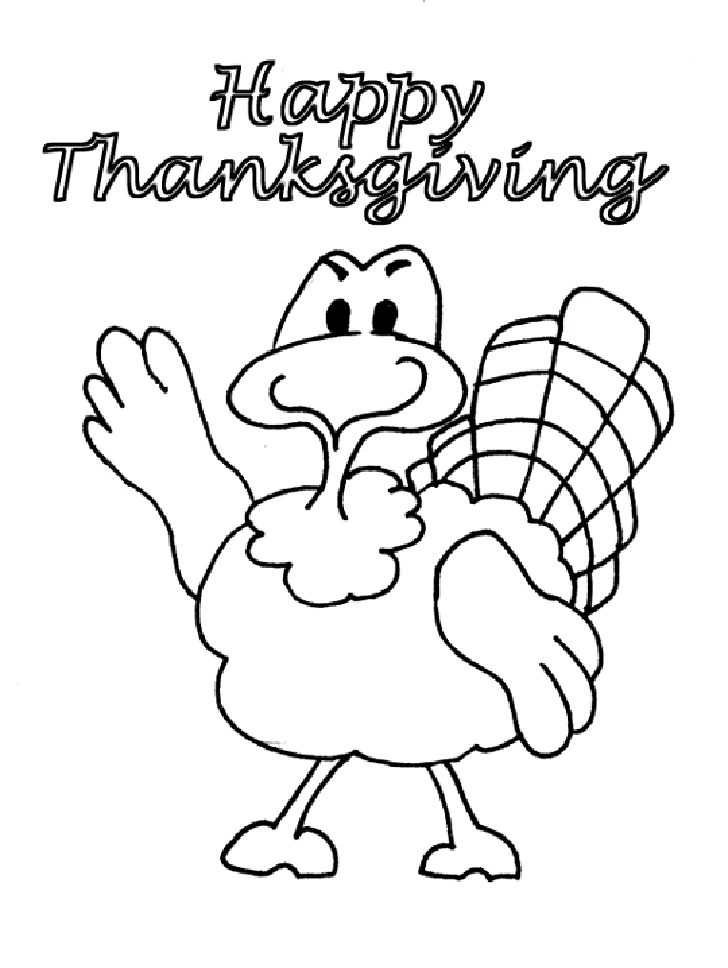 Happy Thanksgiving Turkey Coloring Pages Printables