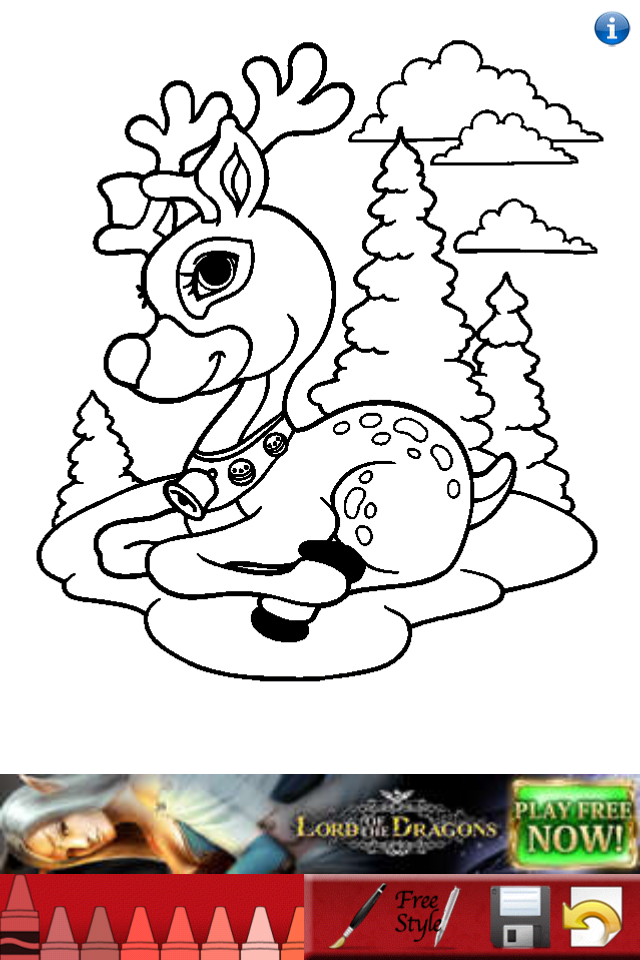 Christmas coloring book App review by Le Chateau des Fleurs 