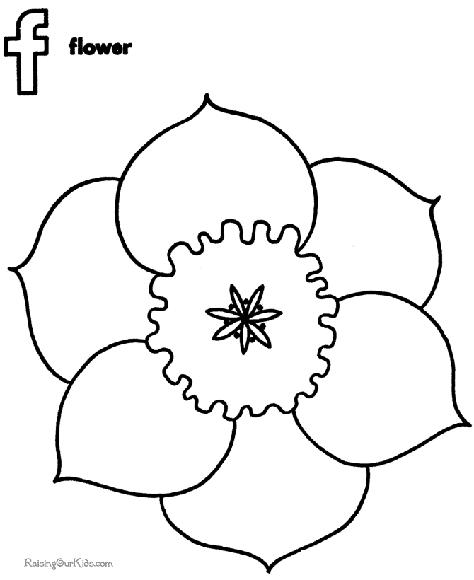 Flower sheets to color for kid 024