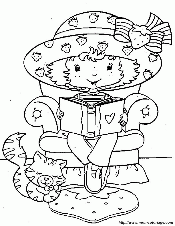 Strawberry cat Colouring Pages (page 2)
