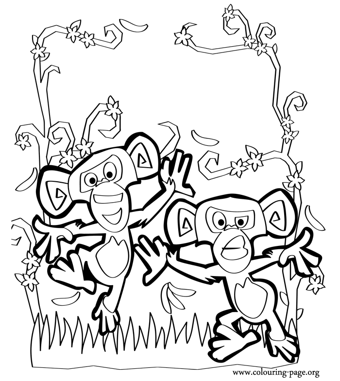 Madagascar - Monkeys of Madagascar coloring page