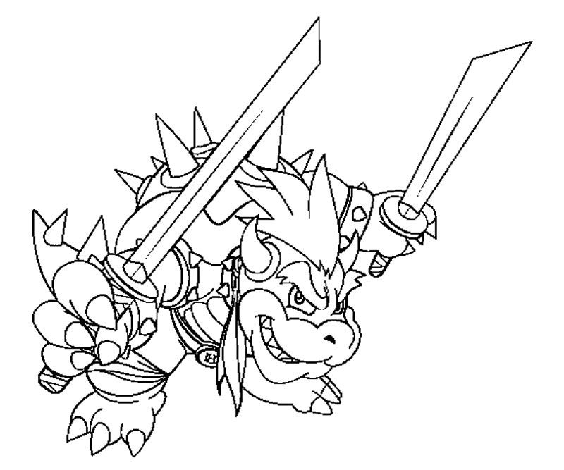 11 Bowser Coloring Page