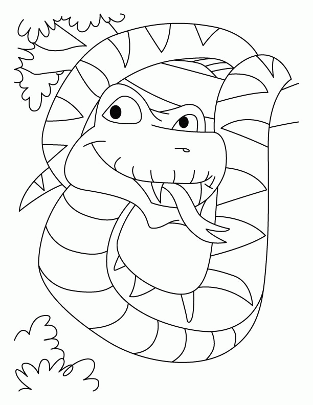 snake coloring page printable jumbo