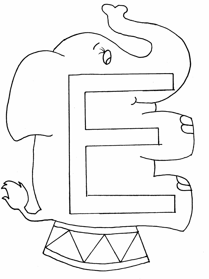 starting with e Colouring Pages