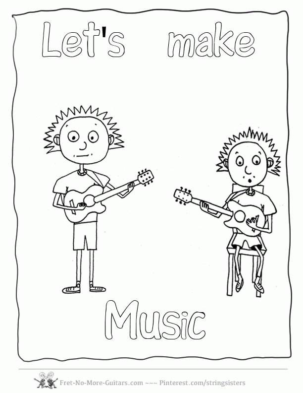 baseguitar Colouring Pages