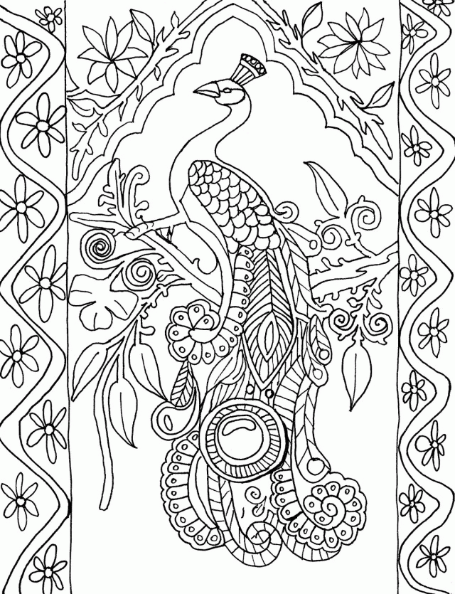 Peacock Coloring Page Peacock Coloring Pages Printable Coloring 