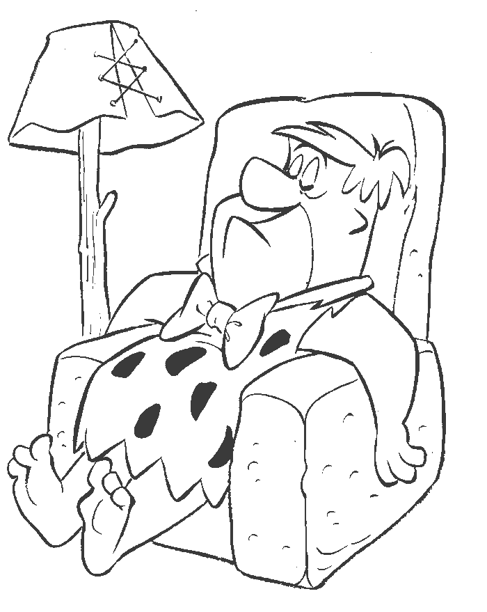 Fred Flinstone And Dino Coloring Pages X