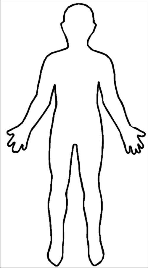Outline of a person to color