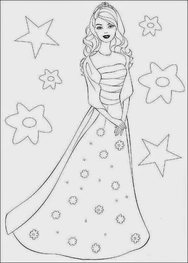 12 Barbie Dancing Coloring Pictures