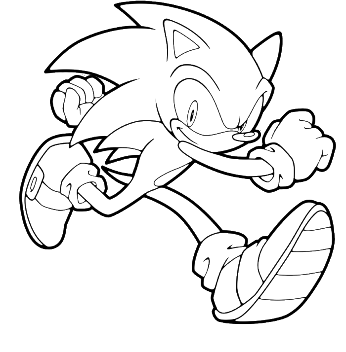 Sonic Is Running Fast And Fabulous Coloring Page - Sonic Coloring 