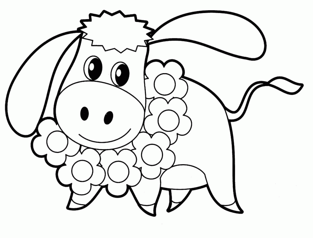 Free games for kids » Animals coloring pages for babies 89