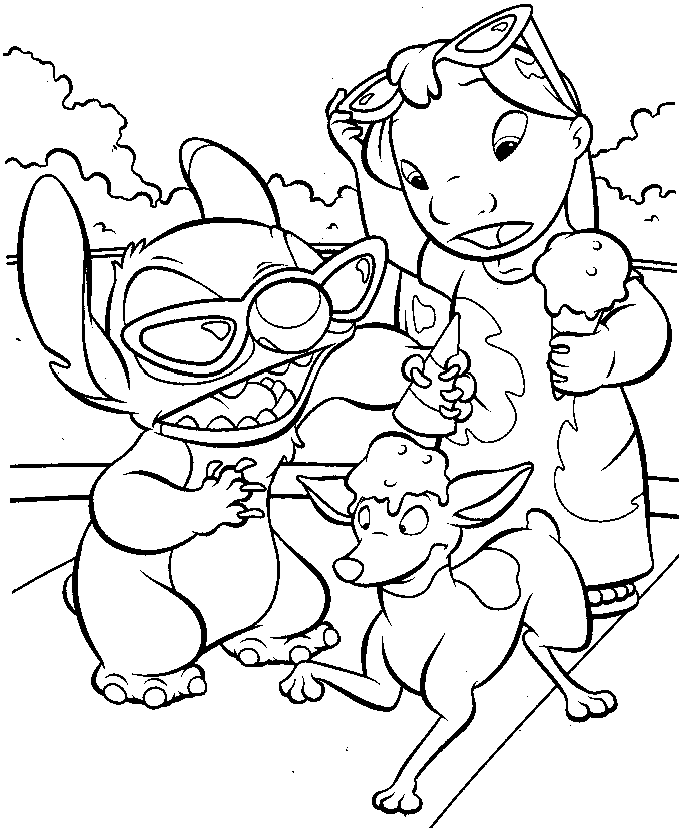 Disney Stitch Coloring Pages