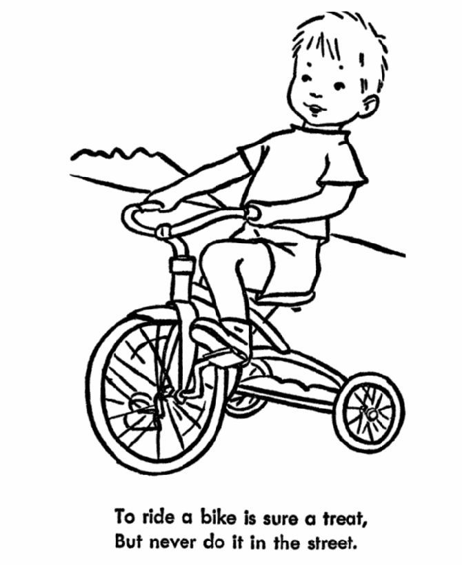 bicycle-safety-coloring-pages-200 | October Afternoon Album | Pintere…