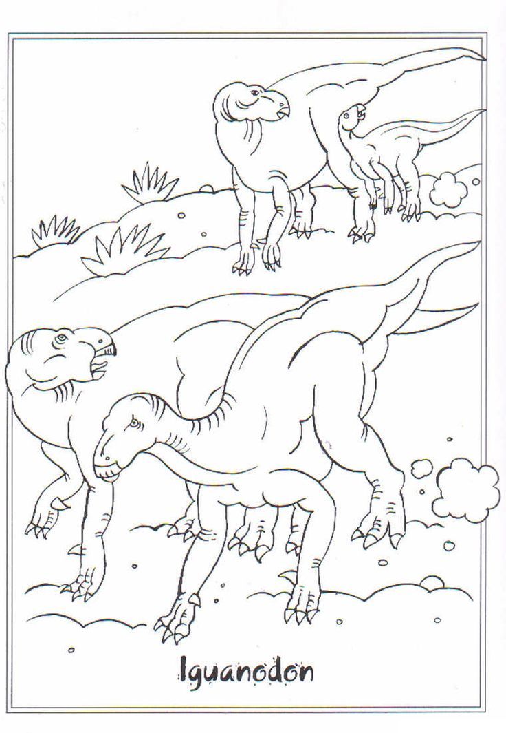 coloring page Dinosaurs 2 - Iguanodon | coloring