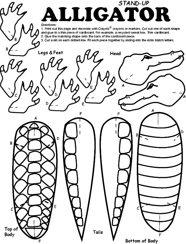 Alligator-coloring-6 | Free Coloring Page Site