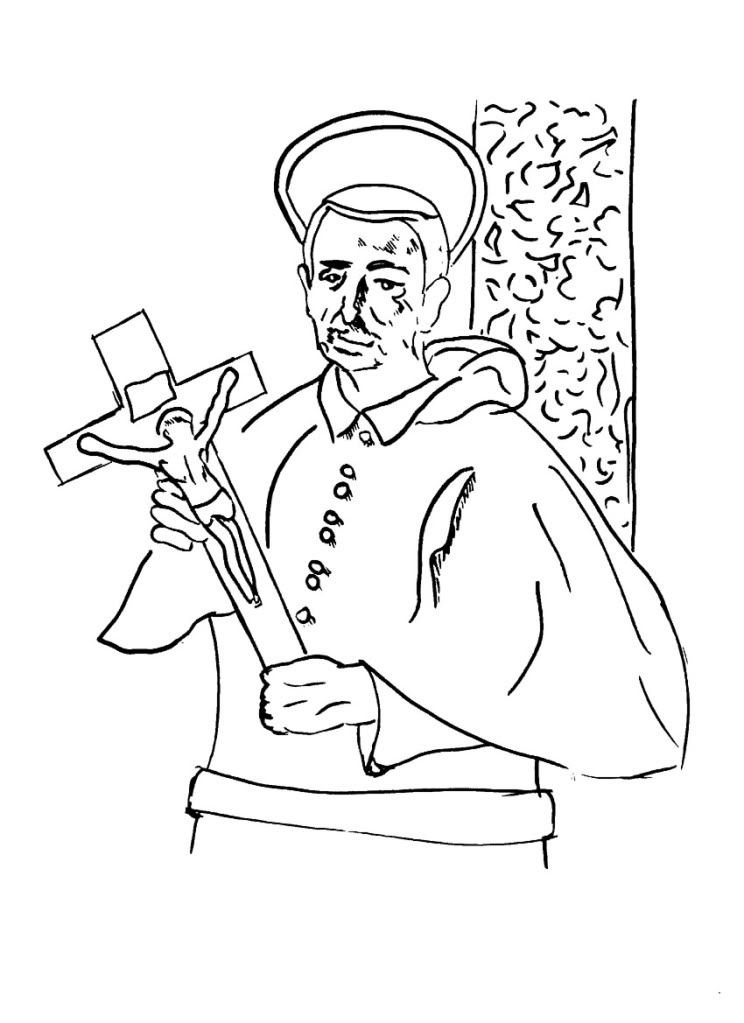 Flower of all Saints Colouring Pages