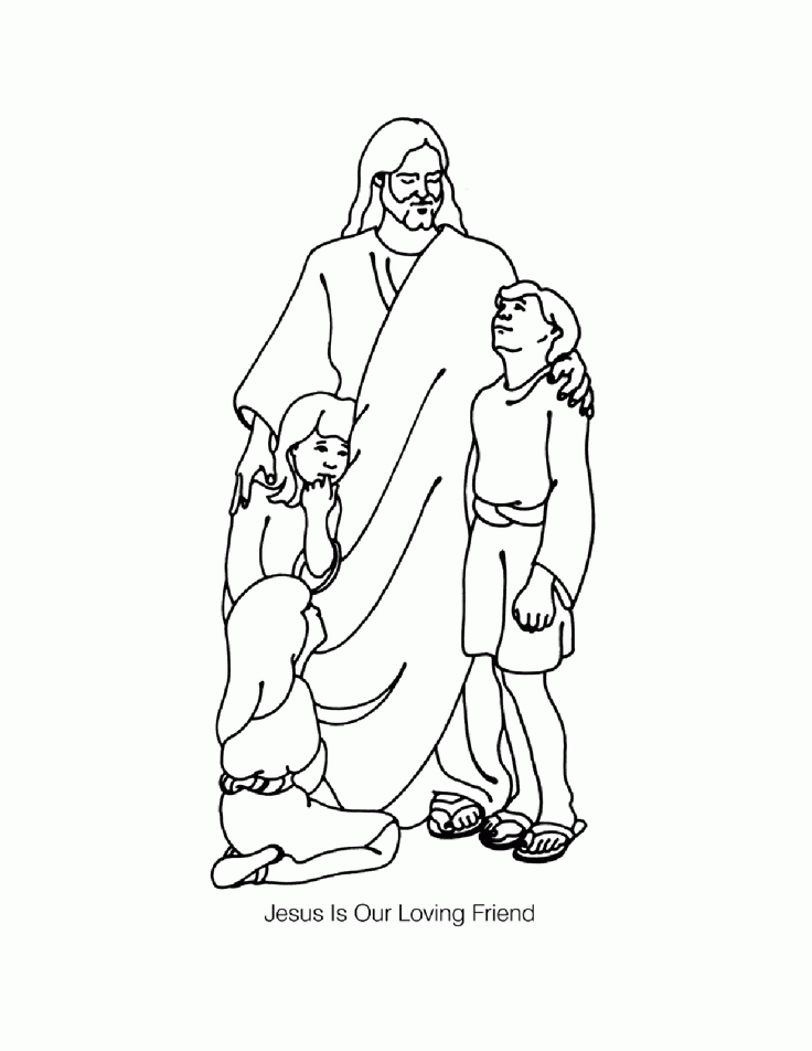 Jesus Loves The Little Children Coloring Pages