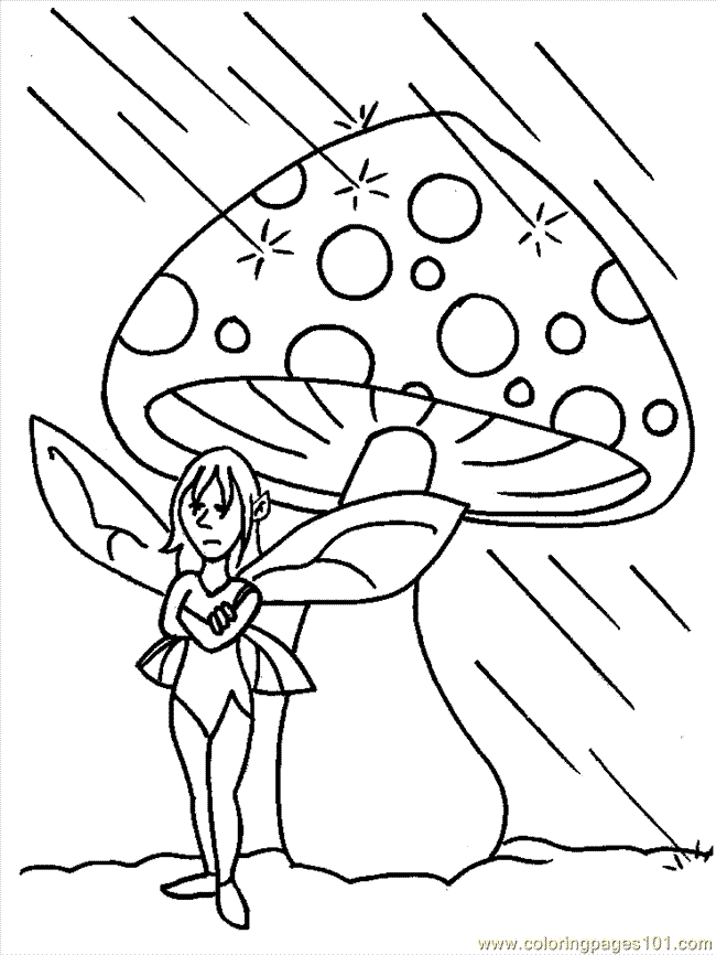 Flower Fairy Fairies Coloring Page For Child