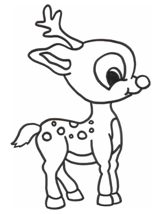 Reindeer Baby Printable Animals Kids Coloring Pages | coloring pages