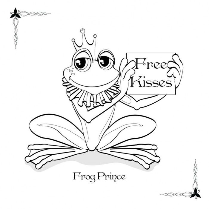 Frog Prince Coloring Page For Kids