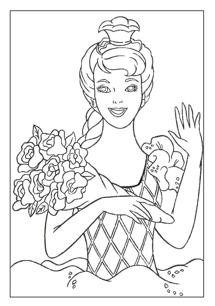Free Printable Barbie Dresses Coloring Pages For Kids | Free 