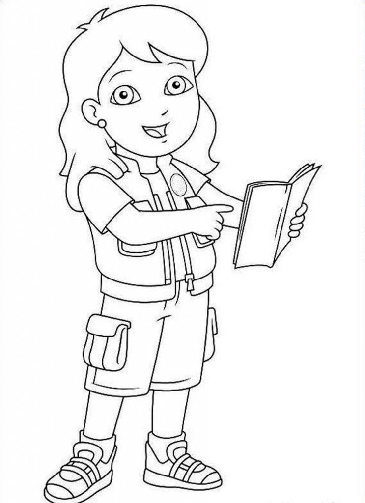 Cartoon: Online Diego Sister Coloring Page Coloringplus Picture 
