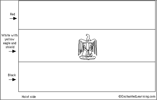 flag of egypt coloring page