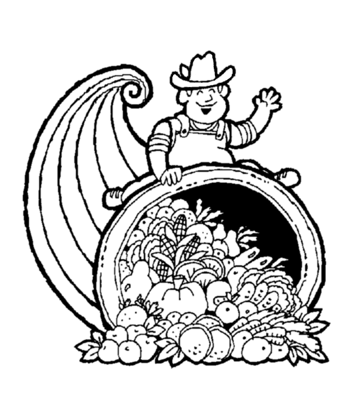 BlueBonkers: Fun Printable Halloween Coloring Page Sheets - Farmer 