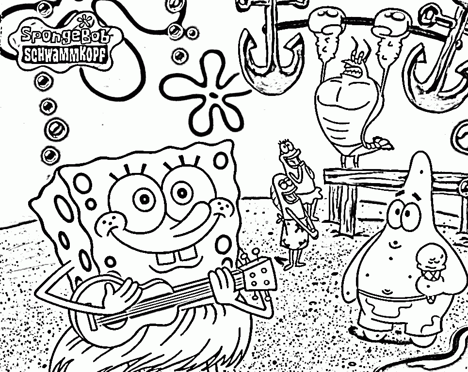 Spongebob And Patrick Together Coloring Pages 274 | Free Printable 