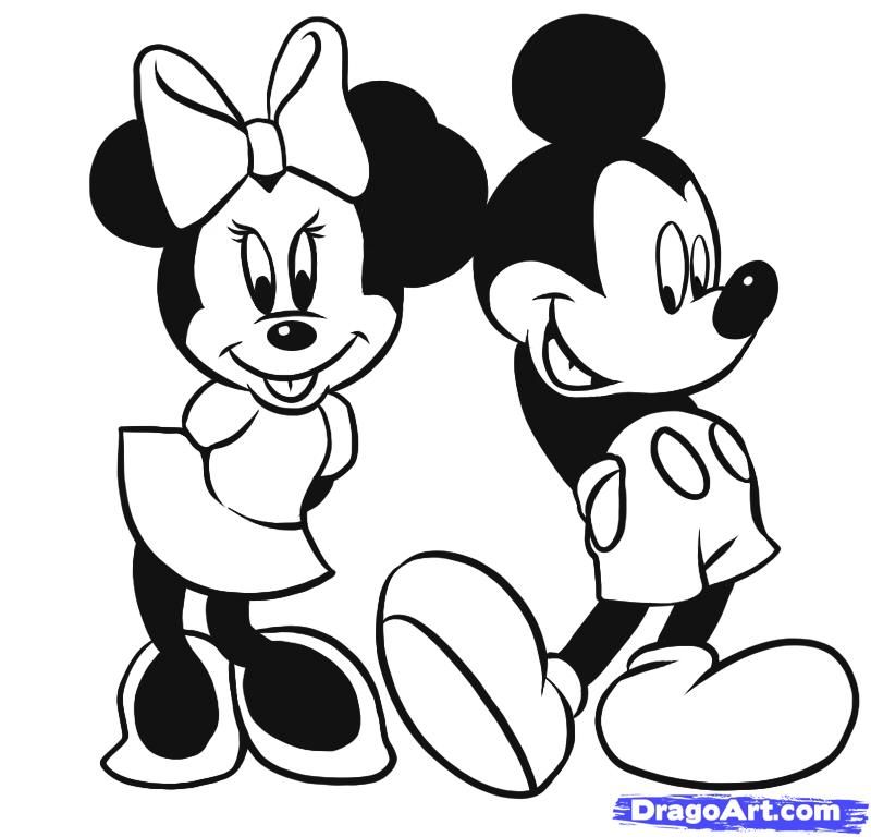 Mouse Coloring Pages Disney Cartoon Characters