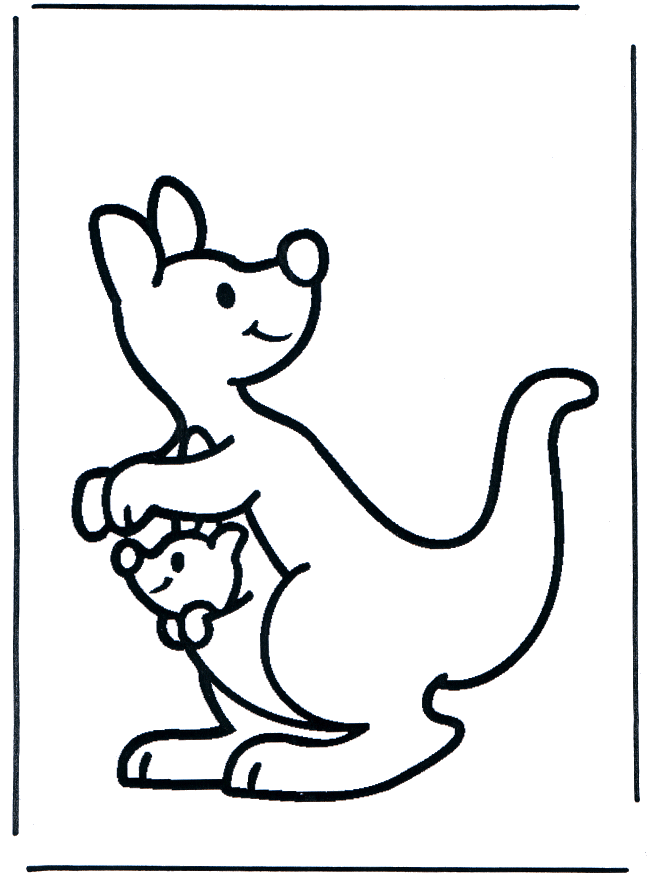 Coloring Page - Kangaroo animal coloring pages 1