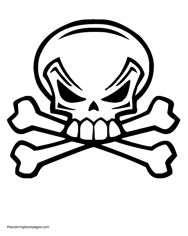 skull and cross bones Colouring Pages (page 2)