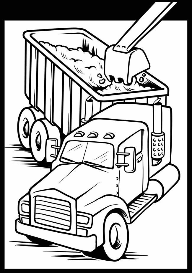 Semi Truck | coloring pages 2
