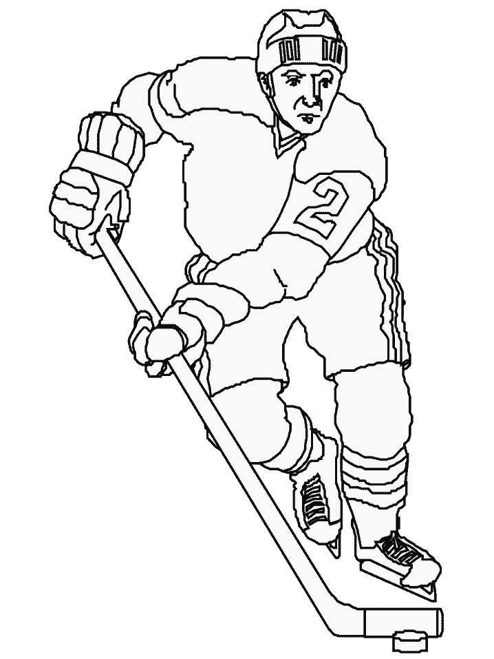 Hockey Player Coloring Pages 596 | Free Printable Coloring Pages