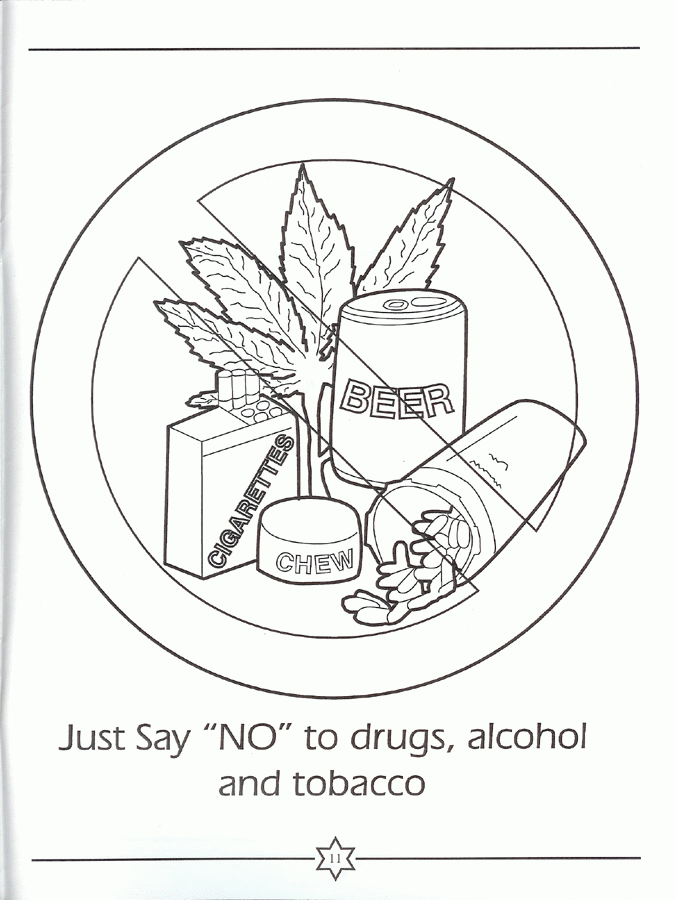 Say No to Drugs coloring page