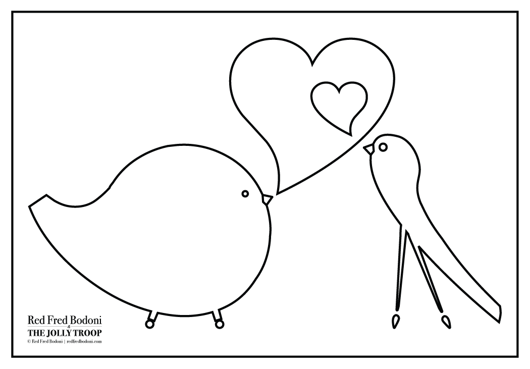 The Jolly Blog: Coloring Page: Say It With Heart V'tines!