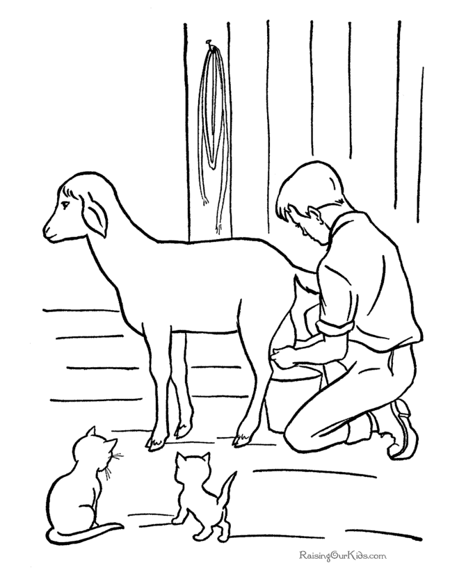 Printable free kids coloring pages of farm pictures 014