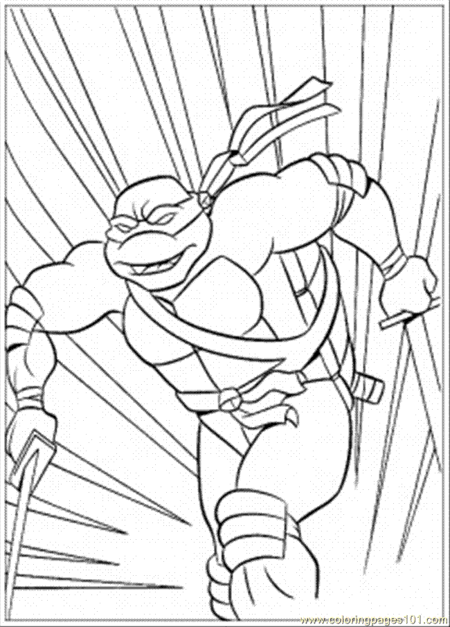 Coloring Pages Leonardo Is On His Way (Cartoons > Ninja Turtles 