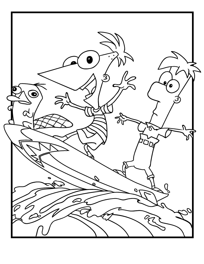 Phineas And Ferb Coloring Pages