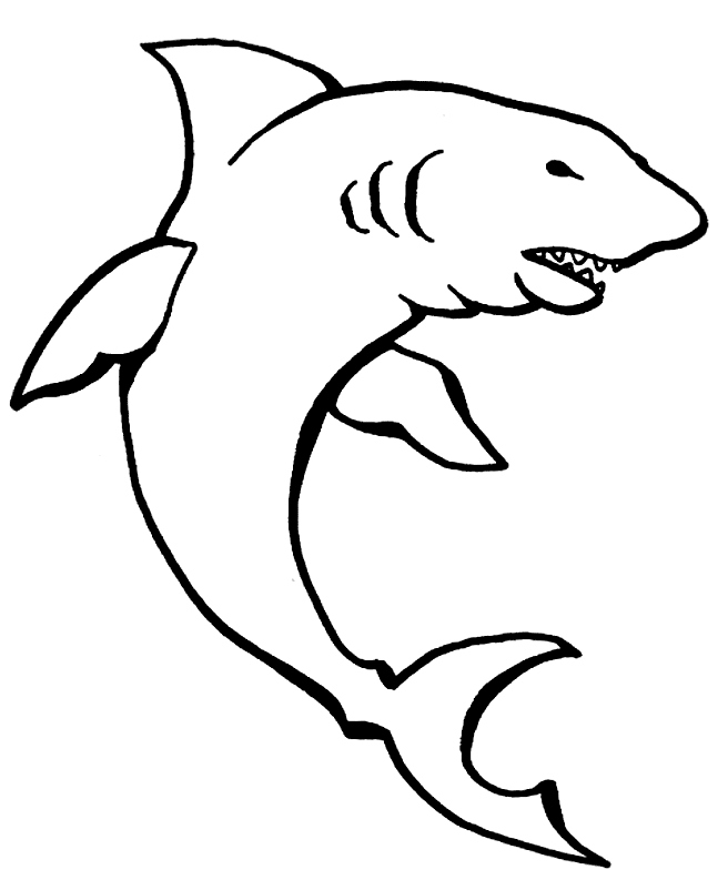 shark coloring page animals town color sheet