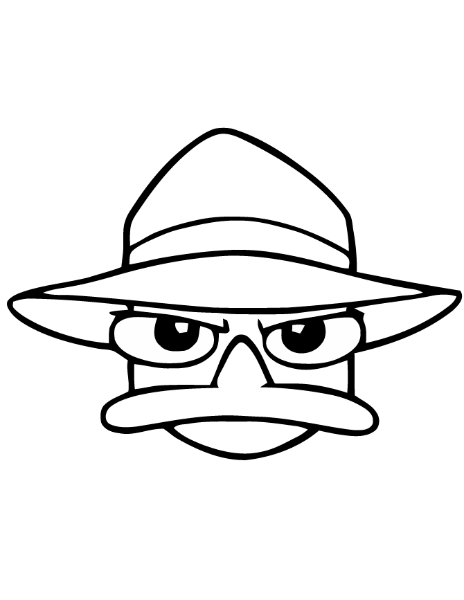 Agent P Template Coloring Page | HM Coloring Pages
