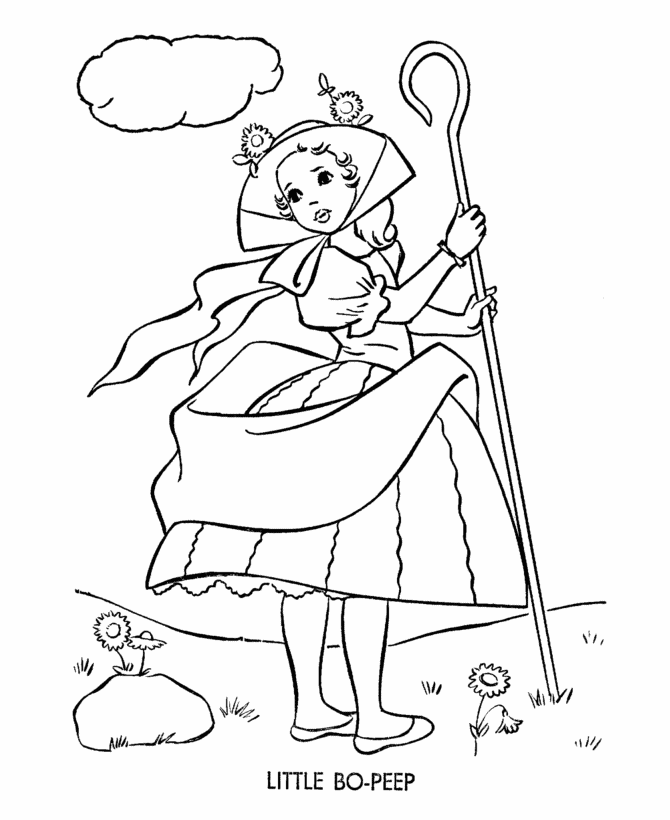 little bo peep Colouring Pages (page 2)