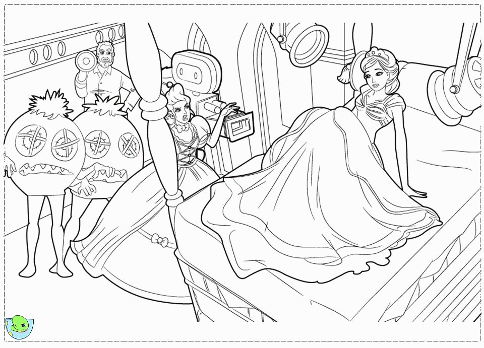 Barbie Fashion Fairytale Coloring pages for kids