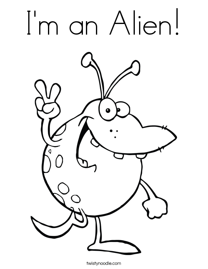 Funny Alien Printable coloring pages | Coloring Pages