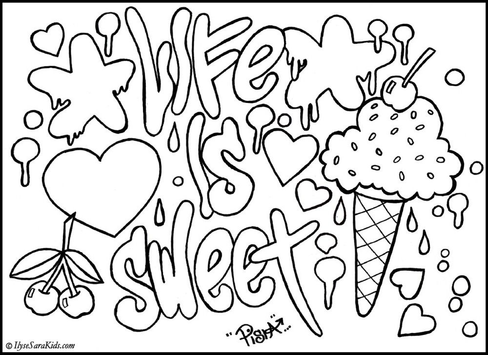 graffiti coloring pages names | coloring pages for kids, coloring 