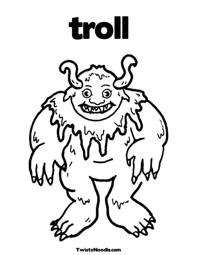 ugly troll Colouring Pages