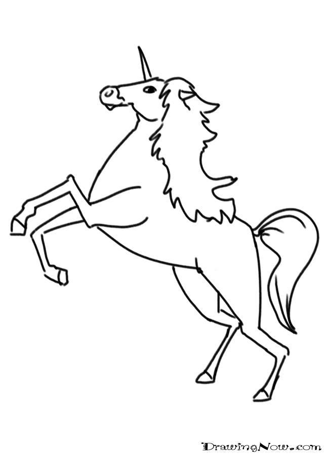 how draw unicorn print drawing instructions - Quoteko.com