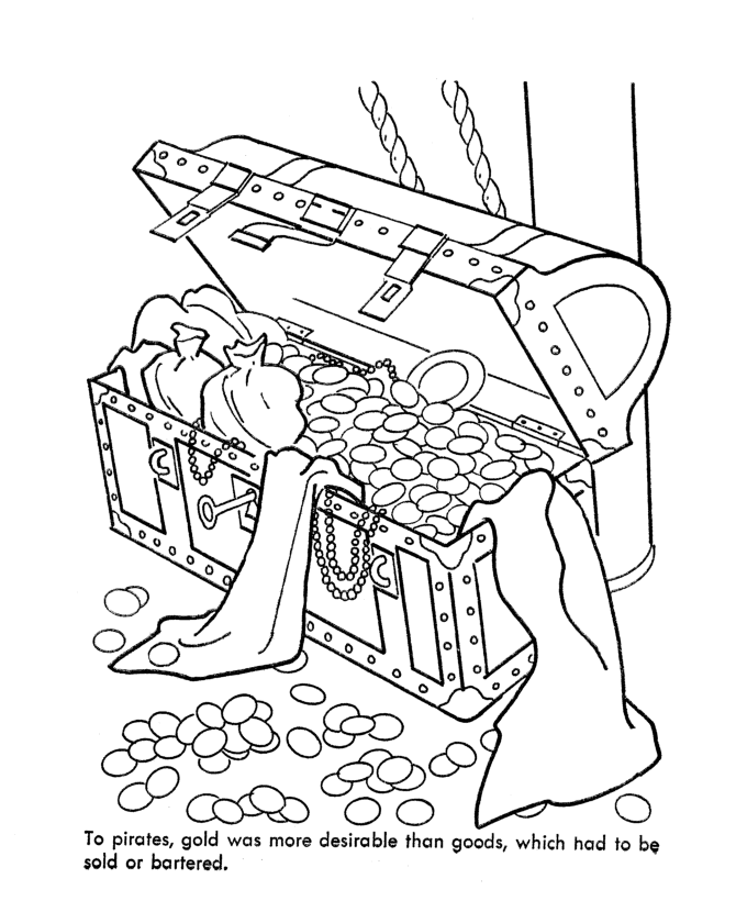 Treasure Chest Colouring Pages | download free printable coloring 