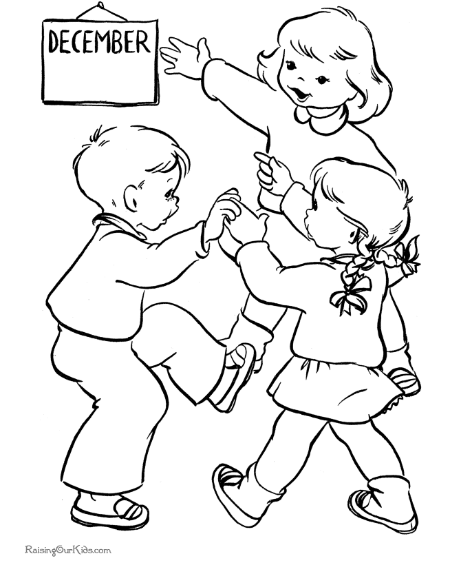 Christmas coloring pages for Kids - It's December!